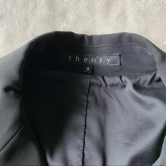 Theory, black classic blazer, size 8 - Picture 3 of 6